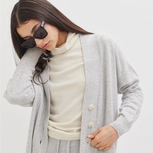 Kathryn Mccarron Paper Thin Cashmere Turtleneck Knit Sweater Small NWT Cream